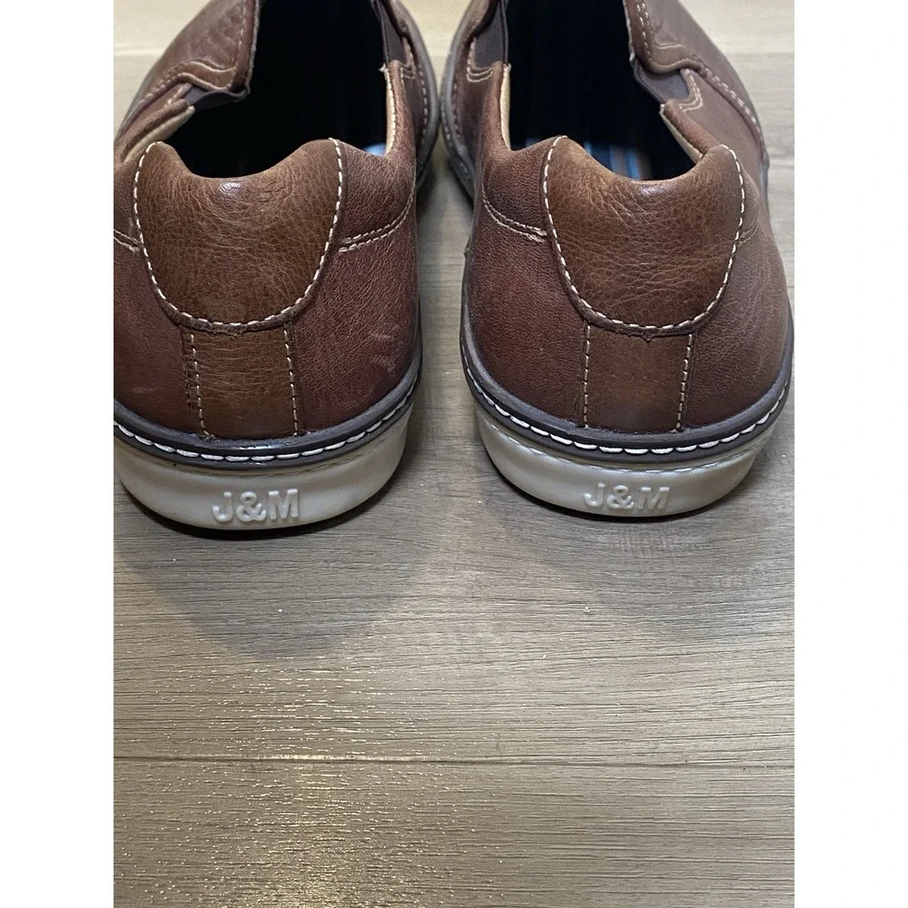 Johnston & Murphy Mcguffey Slip-On Loafer Brown Leather Shoes Men's 9.5